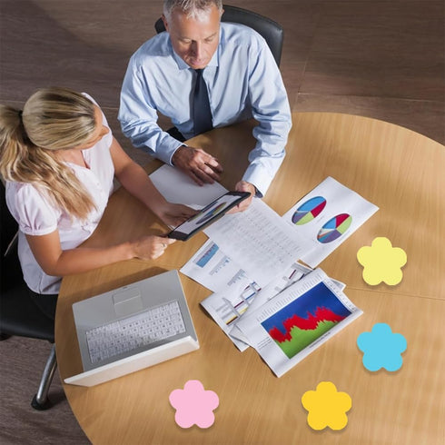 Sticky Notes, 800 Sheets 3 x 3 Inch Plum Blossom Shape Self-Sticky Note Pads Bright Colorful Creative Sticky Pad for Reminders Office School and H...