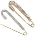 Women Crystal Big Safety Pin Jewelry Brooch Knit Scarf Lapel or Collar Brooch Pin...