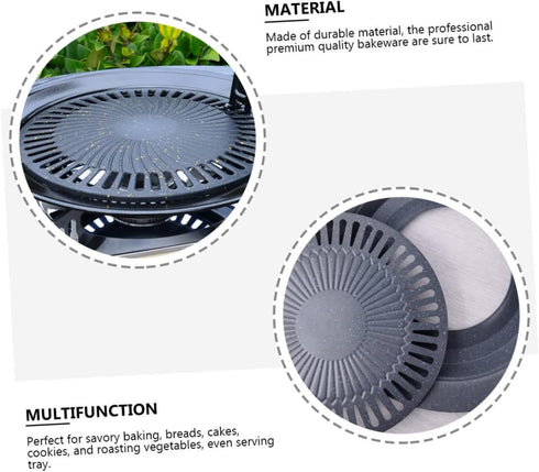 Portable Gas Stove Iron Baking Pan Stove Grill stove korean bbq grill carbon steel cake pan korean barbecue dish Non Stick Grill Pan broiler pan f...