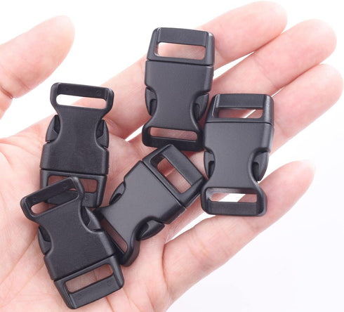 30 Pack 5/8 Inch Side Release Buckles, Contoured Plastic Paracord Bracelet Buckles, Paracord Buckles for Parachute 550 Cord Clips Paracord Bracele...