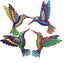 XIUDEEN Metal Hummingbird Wall Art Decor, Metal Birds Outdoor Wall Sculpture Decoration Hanging for Deck, Garden Fence, Backyard, Patio, Bedroom, ...