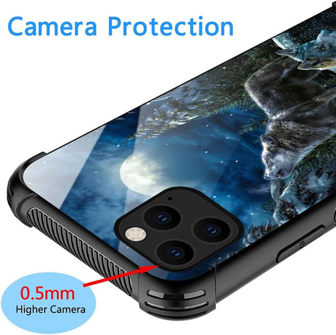 DJSOK Case Compatible with iPhone 11 Case, Wolf Moon Night Case for iPhone 11 Cases for Man Boys Girls Shockproof Rugged Cover Case...