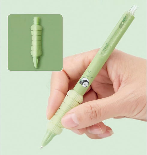 4 Pcs Cute Retractable Pens Pnada Soft Grip Gel Pens Black Ink Pens 0.5mm Fine Point Smooth Writing Pens Office School Supplies Women Girls Boys M...