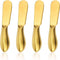Stainless Steel Butter Knife, 4Pcs Gold Applicator Set for Home Breakfast Use, Deluxe Sandwich Cream Cheese Condiment Knives...