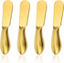 Stainless Steel Butter Knife, 4Pcs Gold Applicator Set for Home Breakfast Use, Deluxe Sandwich Cream Cheese Condiment Knives...