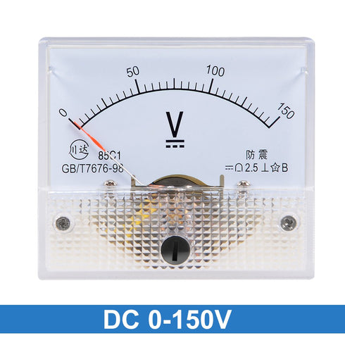 uxcell® DC 0-150V Analog Panel Voltage Gauge Volt Meter 85C1 2.5% Error Margin...