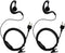 2Pcs G Shape Clip-Ear Walkie Talkie Headset Earpiece with Mic is compatible with Midland LXT118 GXT1000VP4 LXT500VP3 LXT600VP3 LXT380 2-pin...