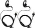 2Pcs G Shape Clip-Ear Walkie Talkie Headset Earpiece with Mic is compatible with Midland LXT118 GXT1000VP4 LXT500VP3 LXT600VP3 LXT380 2-pin...