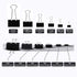 Medium Binder Clips 1 Inch, 48 Pack, Standard 25mm Clamps, Black, Capacity 0.47 Inch, Medium Clips, Medium Binder Paper Clips, Medium Size, Medium...