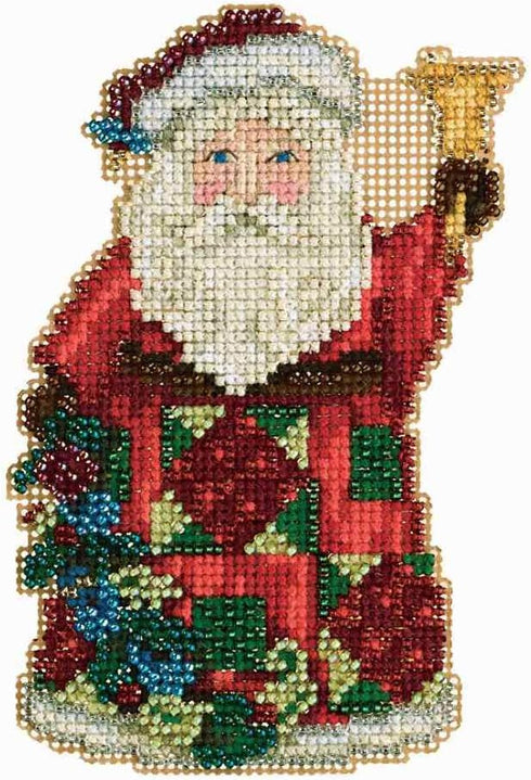 Glad Tidings Santa Beaded Counted Cross Stitch Kit 2013 Mill Hill Jim Shore JS203103...