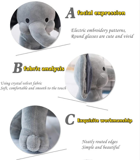 Elephant Stuffed Animals - Kawaii plushiesToys for Baby, Boy, Girls Plush Toys Gifts - Great for Nursery, Room Decor, 9.8 Inch (Pink)...