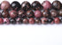 45PCS 8MM Natural Black Line Rhodochrosite Stone Beads Energy Healing Beads for DIY Jewelry Bracelet Necklace Making for Jewelry Making15Inch...