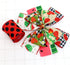2.5" Watermelon and Strawberry Ribbon,Summer Craft Wire Edged Ribbon,Checks,Polka Dots,Watermelon Slices,Strawberries and Flowers Faux Linen Ribbo...