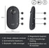 LOGI Pebble M350 Portable Wireless Mouse with Bluetooth or 2.4 GHz Receiver, Silent, Slim Computer Mouse with Quiet Click for Laptop, Notebook, PC...