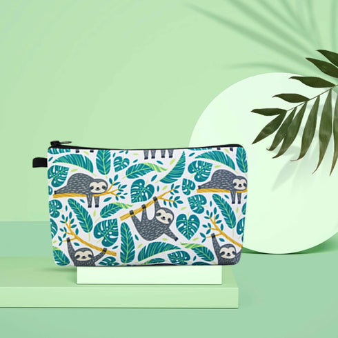 MAGEFY Small Makeup Bag Waterproof Cosmetic Bag Portable Travel Makeup Bags with Zipper Lightweight Makeup Pouch (1 pack, 0172 sloth gifts)...