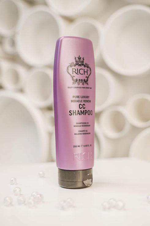 RICH Pure Luxury Miracle Renew Keratin Shampoo for All Hair Types - Repair, Protect and Strengthen Damaged Hair & Split Ends - Argan Oil, Algae & ...
