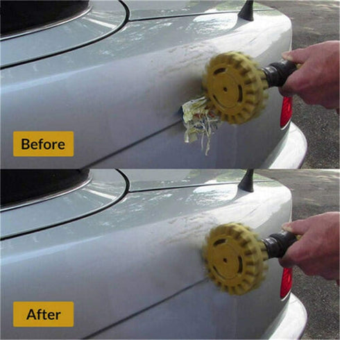 Diameter 4'' Removal Rubber Eraser Adhesive Vinyl Decals Pinstripes Stickers Remover Eraser Wheel Tool Kit Power Drill Attachment for Remove Pinst...