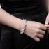Fashion Sterling Silver Ball Bead Chain Bracelet -Handmade Link Chain Bracelet For Women Mom Wife Valentine Mothers day Gift, Toggle Button 8"...