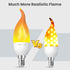 Hompavo ?Upgraded? LED Flame Light Bulbs, 3 Modes Flickering Light Bulbs, E12 Chandelier Base Candle Fire Light Bulb for Halloween Christmas Party...