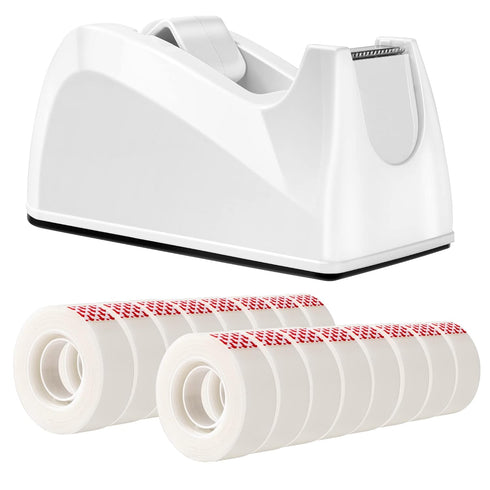 Amazon Basics Matte Finish Tape with Desktop Dispenser and Refills, 3/4" x 1300"(36 yds), 16 Pack...