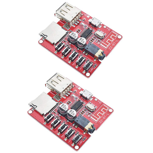 HiLetgo 2pcs MP3 Bluetooth Decoder Board Lossless Car Speaker Audio Amplifier Board Modified Bluetooth 4.1 Circuit Stereo Receiver Module5V...