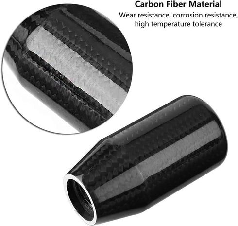 Aramox Gear Shift Knob, Car Modified Carbon Fiber Stand Head Manual Transmission Shift Lever Knob Head Stick Shift Knob...
