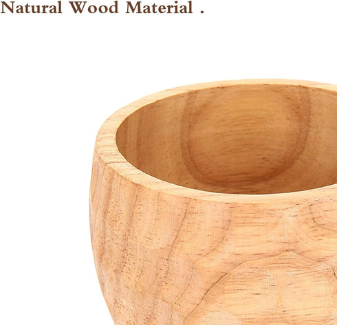 Wooden Cup Camping Cup Nordic Style Handmade Natural, Portable Wood Mug Drinking Cup for Coffee, Tea and Milk...