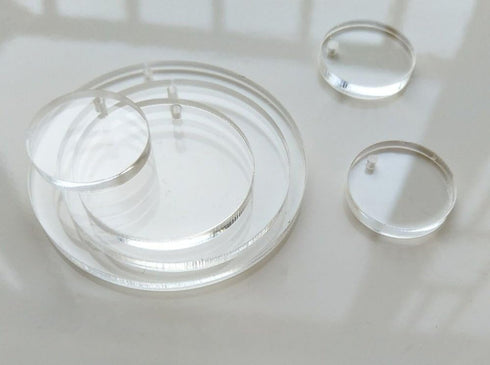 MEYA Set of 15pcs High Clear Blank Acrylic Discs,Acrylic Round Sheet with Hole 1/8" for Keychains, Jewelry DIY Crafts (Dia 2.0")...