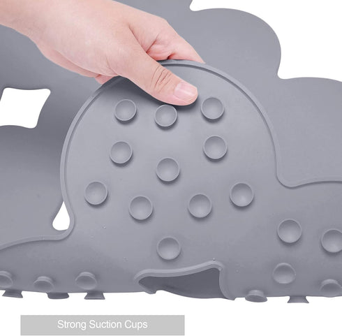 Patented Non Slip Bathtub Mat Shower Mat Bath Mat Tub Mats with Strong Suction Cups Soft Natural Rubber Bath Mat for Inside The tub (Circle-Grey, ...