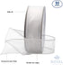 Royal Imports Organza Wired Sheer Ribbon 1.5" (#9) for Floral & Craft Decoration, 50 Yard Roll (150 FT Spool), White...