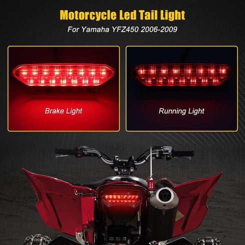YFZ450 LED Tail Light Brake Rear Light for ATV 2006-2009 Yamaha yfz 450(Smoked 1pcs)...