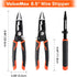 ValueMax 6-in-1 Wire Stripper, 8.5" Wire Stripper and Crimping Tool, CR-V Multifunctional Professional Wire Stripper Cutter for Electric Cable...