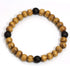 MILAKOO 2Pcs Lava Rock Stone Beads Essential Oil Diffuser Bracelet for Men Women Wood Beads Bracelet...
