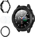 Goton 3 in 1 Accessories for Samsung Galaxy Watch 3 45mm, 1 Rugged TPU Armor Bumper Case +2 Tempered Glass Screen Protector Films + 1 Bezel Ring f...