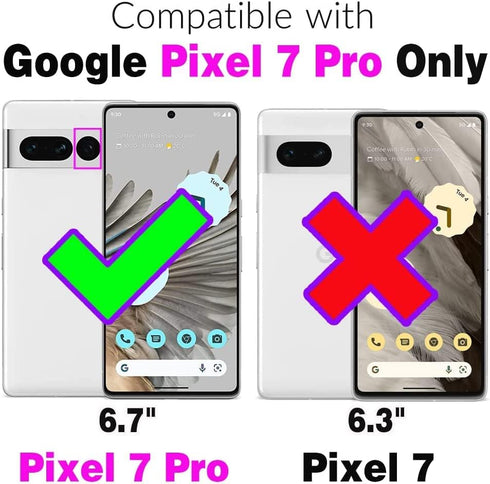Asuwish Phone Case for Google Pixel 7 Pro 5G Wallet Cover with Tempered Glass Screen Protector and Ring Credit Card Holder Leather Cell Accessorie...