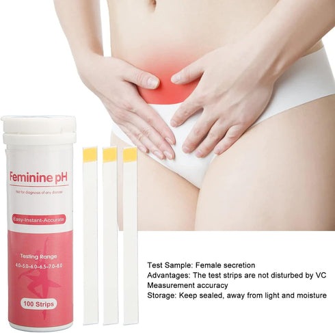 100pcs Disposable Vaginal Health PH Test Strips, pH Test Strips for Women Monitor Feminine Vaginal Intimate Health, Prevent Infection Accurate Aci...