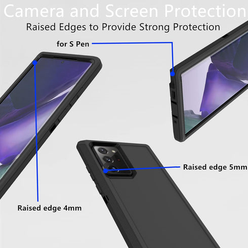 for Samsung Galaxy Note 20 Ultra Case, Heavy Duty Defender Case Dustproof Shockproof Protection 3 in 1 Rugged Cover for Samsung Galaxy Note 20 Ult...