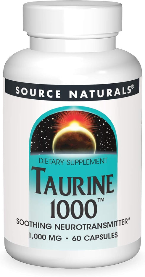 Source Naturals Taurine 1000, 1000 mg - 60 Capsules...