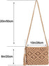Boho Crossbody Handbag,Handwoven cotton rope Shoulder Bag,Summer Beach Clutches Bags for Women,Handmade Purse...