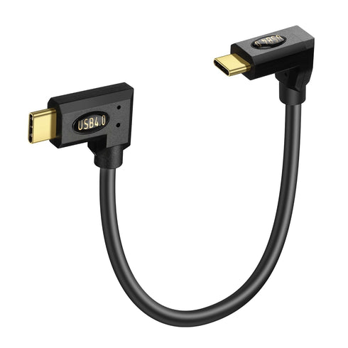 USB4 C Cable 90 Degree Right Angle USB C to USB C Cable 240W USB4.0 Type C Fast Charging Cable Support Thunderbolt 3 8K Video 40Gbps Data Transfer...