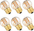 G40 G14.5 E26 LED Bulb Amber 1W Low Watt Edison Bulb 10 Watt Warm White 2200K Vintage LED Globe Night Light Bulb for Ceiling Fan, Chandelier, Vani...