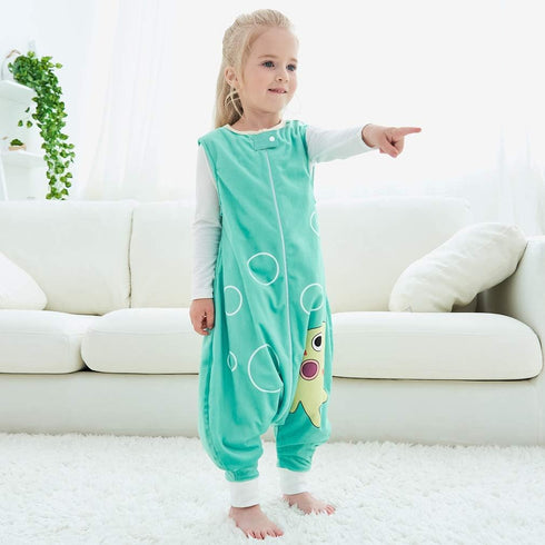 MICHLEY Toddler Sleeping Sack with Feet Newborn Infant Sleeveless Sleeping Bag 2-way Zipper Baby Wearable Blanket for Walkers,Green Octopus,5-6T...
