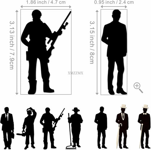 Father's Day Male Occupation Silhouette Metal Cutting Dies for Card Making, Paper Embossing Die Cuts Kit Templates, Storage Pockets Supplies, Phot...