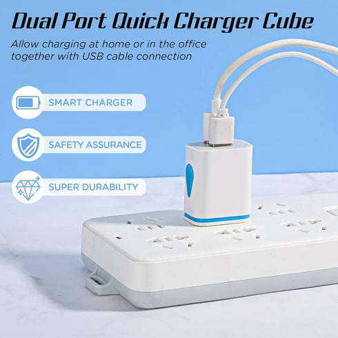 12 Pcs Fast USB Wall Charger USB Charging Block Bulk USB Charger Adapter Plug Cube 2.1A USB Wall Charger Replacement for Most Smartphones and Tabl...