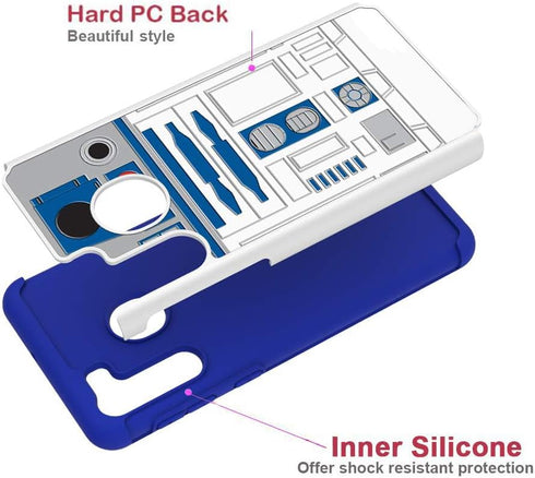 Candykisscase Compatible with Samsung Galaxy A21 Case,Samsung A21 Cover, Astromech Droid Robot Pattern Shock-Absorption Hard PC and Inner Silicone...