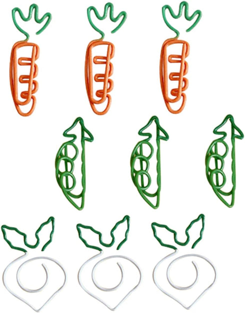 18 Pcs Carrot Paperclip Office Folders File Clips Document Clips The Office Decor Small Paper Clamp Pea Paper Clip Tiny Paper Clips Cute Paperclip...