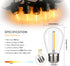 S14 Replacement LED Light Bulbs, Shatterproof & Waterproof 1W S14 LED Bulbs, Outdoor String Lights , E26 Base Patio Edison LED Light Bulbs, Warm W...