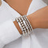 Jumwrit 5pcs Layered Beaded Bracelets Set for Women Dainty Stretch Elastic Round Ball Beads Chain Tube Bangle Bracelets Boho Stackable Bracelets T...