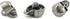 Bezelry 12 Pieces Small Skull Gray Silver Buttons. 16mmX10mm. (Gray Silver)...