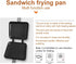 Toasted Sandwich Maker, Non Stick Coating Grill Pan Double Sided Frying Pan with Heat-Resistant Handles Suitable for Home Cooks Toasties, Breakfas...
